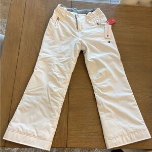 Obermeyer kids size 10-12 White Ski Pants. New with tags